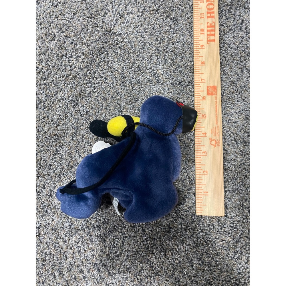 Vintage 1997 Meanies Series 1 Gas Hound Plush The Idea Factory Blue Dog Mask